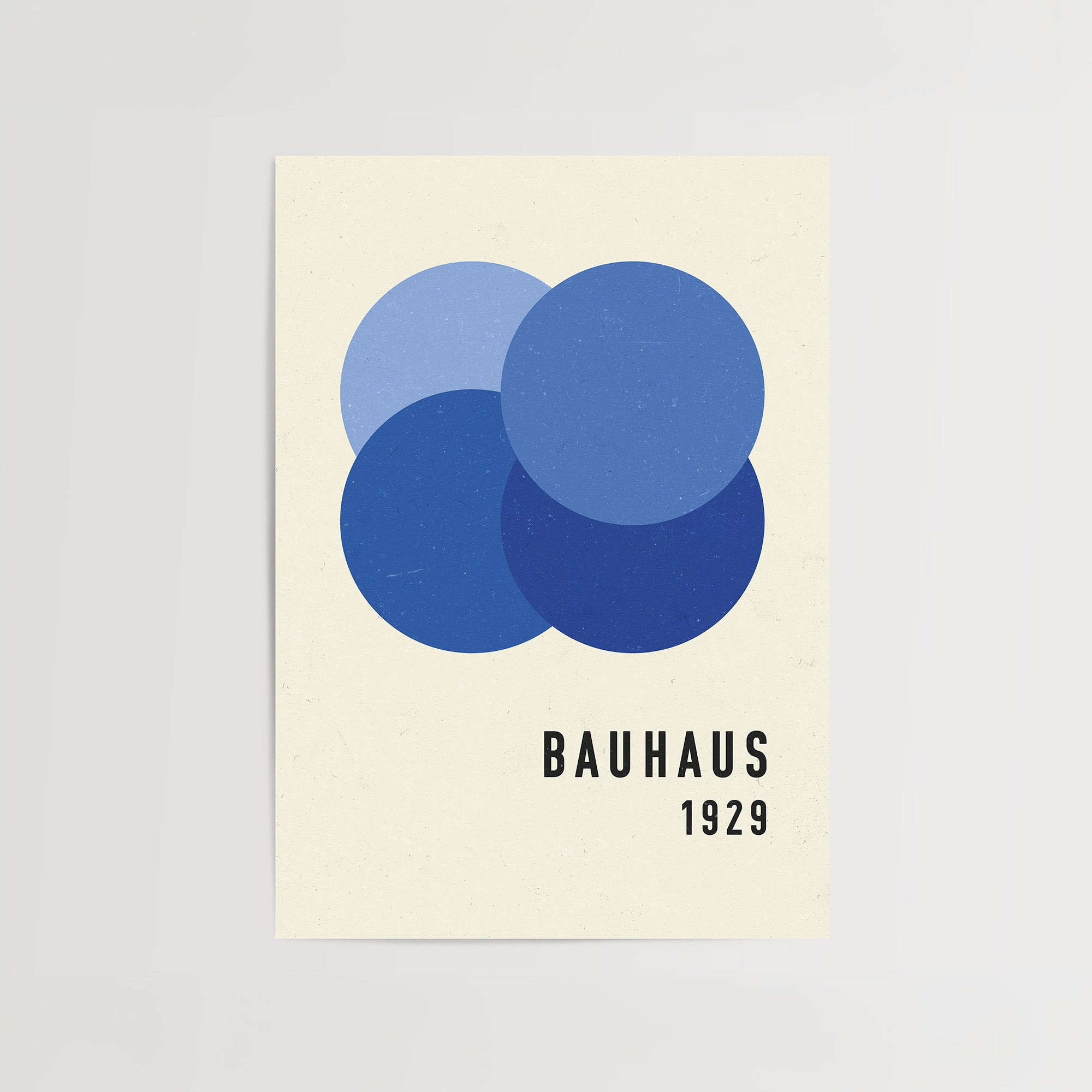 Bauhaus Blue Dots Print