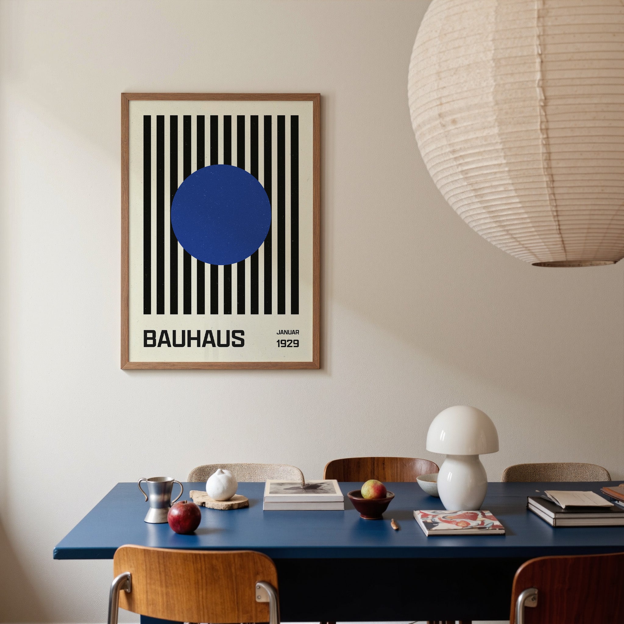 Bauhaus Blue Moon Print