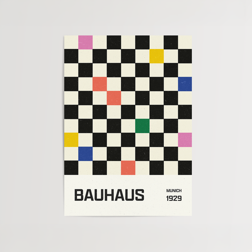 Bauhaus Checkerboard Print