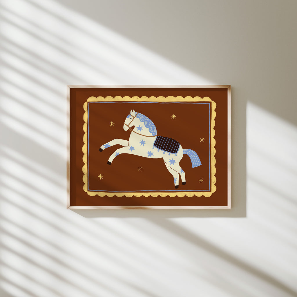 Căluț Nărăvaș Bleu Print